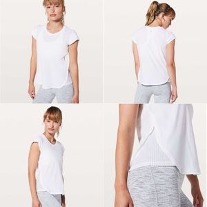 Lululemon Just Pleat It Short Sleeve Top